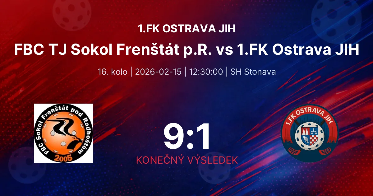 FBC TJ Sokol Frenštát p.R. vs 1.FK Ostrava JIH (dorostenci)