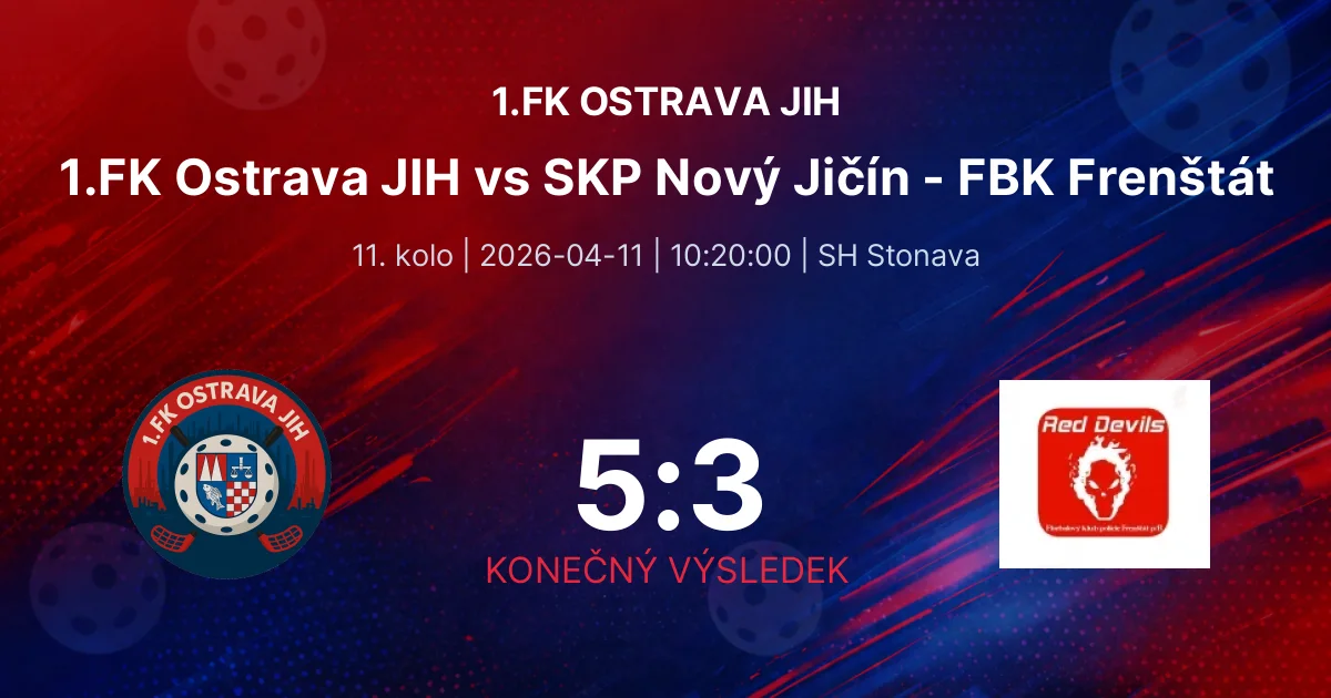 1.FK Ostrava JIH (muži) vs SKP Nový Jičín - FBK Frenštát